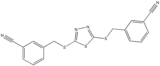 3-[({5-[(3-cyanobenzyl)thio]-1,3,4-thiadiazol-2-yl}thio)methyl]benzonitrile|