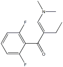 1-(2,6-difluorophenyl)-3-(dimethylamino)-2-ethylprop-2-en-1-one 化学構造式