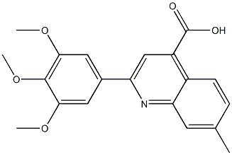 7-methyl-2-(3,4,5-trimethoxyphenyl)quinoline-4-carboxylic acid 结构式