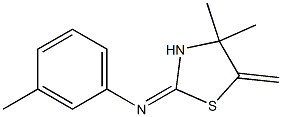 N1-(4,4-dimethyl-5-methylidene-1,3-thiazolan-2-yliden)-3-methylaniline Structure