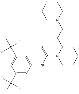 N1-[3,5-di(trifluoromethyl)phenyl]-2-(2-morpholinoethyl)piperidine-1-carbothioamide Structure