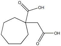 1-(carboxymethyl)cycloheptane-1-carboxylic acid 结构式