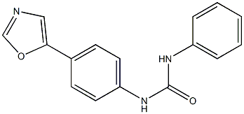 N-[4-(1,3-oxazol-5-yl)phenyl]-N'-phenylurea,,结构式