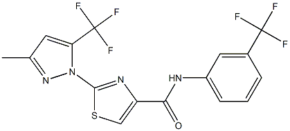  2-[3-methyl-5-(trifluoromethyl)-1H-pyrazol-1-yl]-N-[3-(trifluoromethyl)phenyl]-1,3-thiazole-4-carboxamide