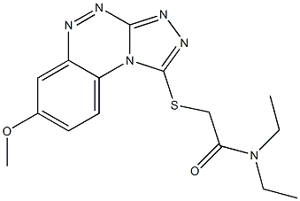 N1,N1-diethyl-2-[(7-methoxybenzo[e][1,2,4]triazolo[3,4-c][1,2,4]triazin-1-yl)thio]acetamide 结构式