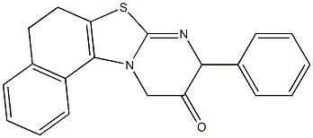 9-phenyl-5,6,10,11-tetrahydro-9H-naphtho[1,2-d]pyrimido[2,1-b][1,3]thiazol- 10-one,,结构式