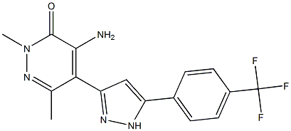 4-amino-2,6-dimethyl-5-{5-[4-(trifluoromethyl)phenyl]-1H-pyrazol-3-yl}-2,3-dihydropyridazin-3-one