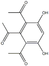 1-(2,3-diacetyl-4,6-dihydroxyphenyl)ethan-1-one 化学構造式
