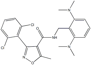 N4-[2,6-di(dimethylamino)benzyl]-3-(2,6-dichlorophenyl)-5-methylisoxazole-4-carboxamide Structure