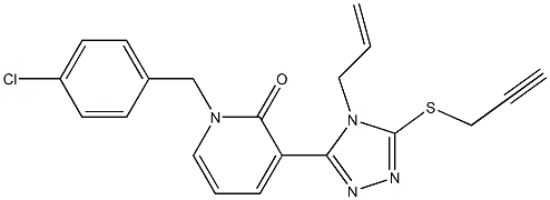 3-[4-allyl-5-(2-propynylsulfanyl)-4H-1,2,4-triazol-3-yl]-1-(4-chlorobenzyl)-2(1H)-pyridinone