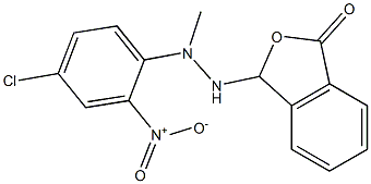 3-[2-(4-chloro-2-nitrophenyl)-2-methylhydrazino]-1,3-dihydroisobenzofuran-1-one 化学構造式