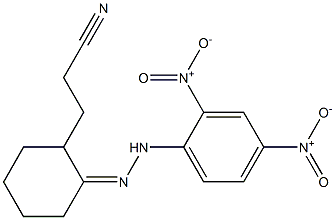  3-{2-[2-(2,4-dinitrophenyl)hydrazono]cyclohexyl}propanenitrile