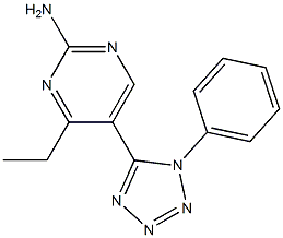 4-ethyl-5-(1-phenyl-1H-1,2,3,4-tetraazol-5-yl)pyrimidin-2-amine Struktur