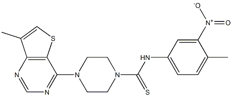  N1-(4-methyl-3-nitrophenyl)-4-(7-methylthieno[3,2-d]pyrimidin-4-yl)piperazine-1-carbothioamide