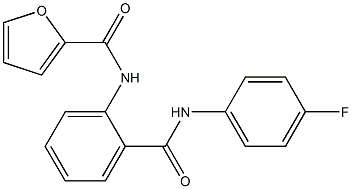 N2-{2-[(4-fluoroanilino)carbonyl]phenyl}-2-furamide Struktur