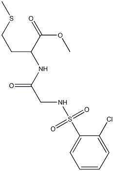 methyl 2-[(2-{[(2-chlorophenyl)sulfonyl]amino}acetyl)amino]-4-(methylsulfanyl)butanoate Structure