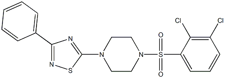 5-{4-[(2,3-dichlorophenyl)sulfonyl]piperazino}-3-phenyl-1,2,4-thiadiazole Structure