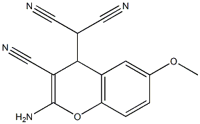 2-(2-amino-3-cyano-6-methoxy-4H-chromen-4-yl)malononitrile Structure