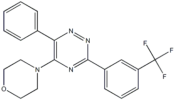 5-morpholino-6-phenyl-3-[3-(trifluoromethyl)phenyl]-1,2,4-triazine Structure