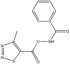 N-{[(4-methyl-1,2,3-thiadiazol-5-yl)carbonyl]oxy}benzamide,,结构式