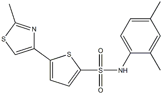 N2-(2,4-dimethylphenyl)-5-(2-methyl-1,3-thiazol-4-yl)thiophene-2-sulfonamide Structure