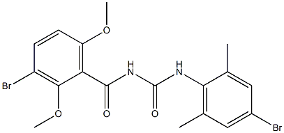 N-(3-bromo-2,6-dimethoxybenzoyl)-N'-(4-bromo-2,6-dimethylphenyl)urea Structure