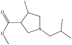 1-(异丁基)-4-甲基吡咯烷-3-羧酸甲酯, , 结构式