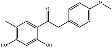 1-(2,4-dihydroxy-5-methylphenyl)-2-(4-methoxyphenyl)ethanone Structure