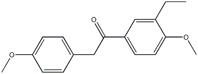 1-(3-ethyl-4-methoxyphenyl)-2-(4-methoxyphenyl)ethanone,,结构式