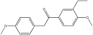 1-(3-ethyl-4-methoxyphenyl)-2-(4-methoxyphenyl)ethanone Struktur