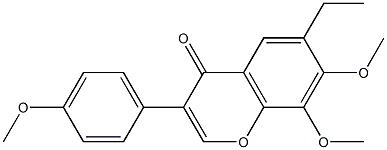 6-ethyl-7,8-dimethoxy-3-(4-methoxyphenyl)-4H-chromen-4-one Struktur