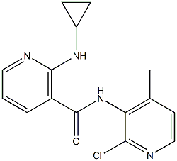 N-(2-chloro-4-methylpyridin-3-yl)-2-(cyclopropylamino)nicotinamide 化学構造式