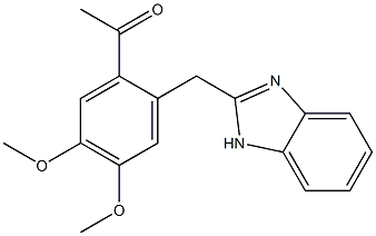 1-[2-(1H-Benzimidazol-2-ylmethyl)-4,5-dimethoxyphenyl]ethanone 结构式