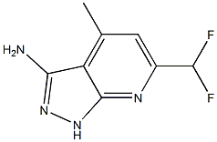 6-(Difluoromethyl)-4-methyl-1H-pyrazolo[3,4-b]-pyridin-3-amine Structure