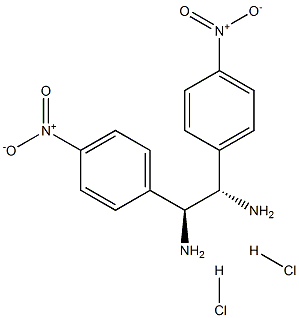 (S,S)-1,2-双(4-硝基苯)-1,2-乙二胺二盐酸盐, , 结构式
