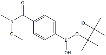 4-(氮,氧二甲基羟氨基碳基)苯基硼酸频哪酯,97%, , 结构式