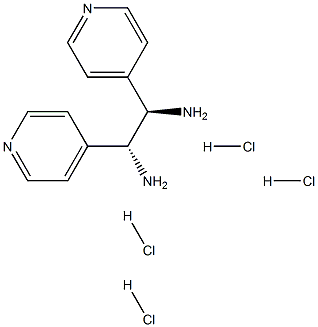 (R,R)-1,2-二(4-吡啶)-1,2-乙二胺四盐酸盐,,结构式