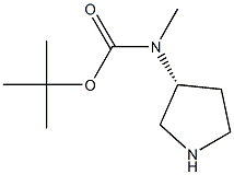 (R)-Tert-butyl methyl(pyrrolidin-3-yl)carbamate Structure