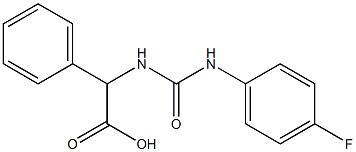 ({[(4-fluorophenyl)amino]carbonyl}amino)(phenyl)acetic acid Structure