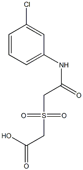 ({2-[(3-chlorophenyl)amino]-2-oxoethyl}sulfonyl)acetic acid Structure