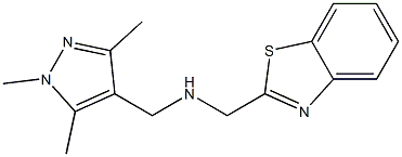 (1,3-benzothiazol-2-ylmethyl)[(1,3,5-trimethyl-1H-pyrazol-4-yl)methyl]amine Struktur