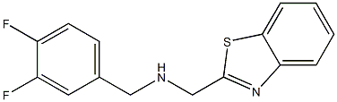 (1,3-benzothiazol-2-ylmethyl)[(3,4-difluorophenyl)methyl]amine,,结构式