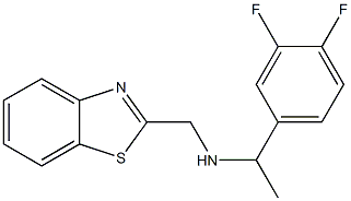 (1,3-benzothiazol-2-ylmethyl)[1-(3,4-difluorophenyl)ethyl]amine Structure