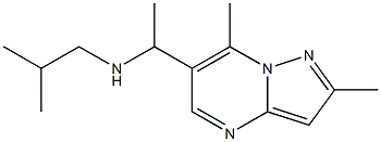 (1-{2,7-dimethylpyrazolo[1,5-a]pyrimidin-6-yl}ethyl)(2-methylpropyl)amine|