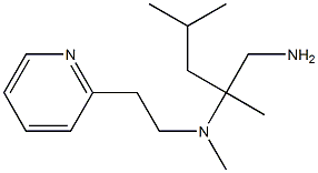 (1-amino-2,4-dimethylpentan-2-yl)(methyl)[2-(pyridin-2-yl)ethyl]amine,,结构式