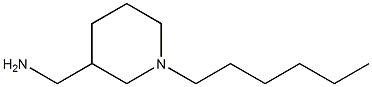 (1-hexylpiperidin-3-yl)methanamine Struktur