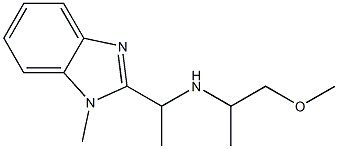 (1-methoxypropan-2-yl)[1-(1-methyl-1H-1,3-benzodiazol-2-yl)ethyl]amine 结构式