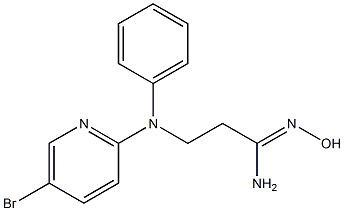 (1Z)-3-[(5-bromopyridin-2-yl)(phenyl)amino]-N'-hydroxypropanimidamide Structure