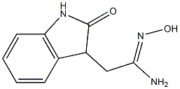 (1Z)-N'-hydroxy-2-(2-oxo-2,3-dihydro-1H-indol-3-yl)ethanimidamide Structure