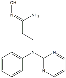(1Z)-N'-hydroxy-3-[phenyl(pyrimidin-2-yl)amino]propanimidamide,,结构式